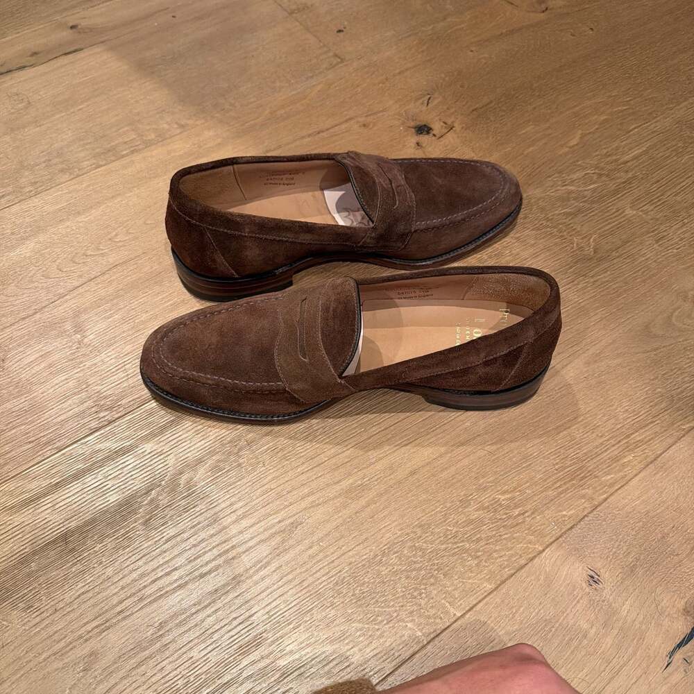 Todd Snyder-Loake Eton Suede Penny Loafers - 9 US-
